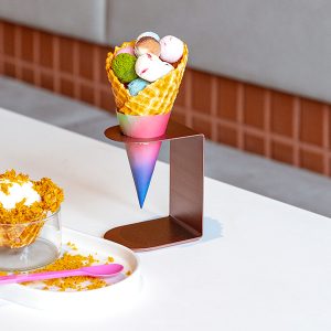 브라운 치즈 와플 아이스크림