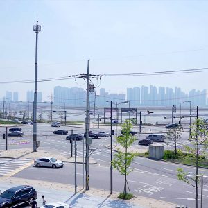 옥상에서 바라본 인천대교