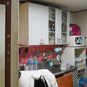 개선 공사 전 주방의 모습 개선 공사 전 주방의 모습