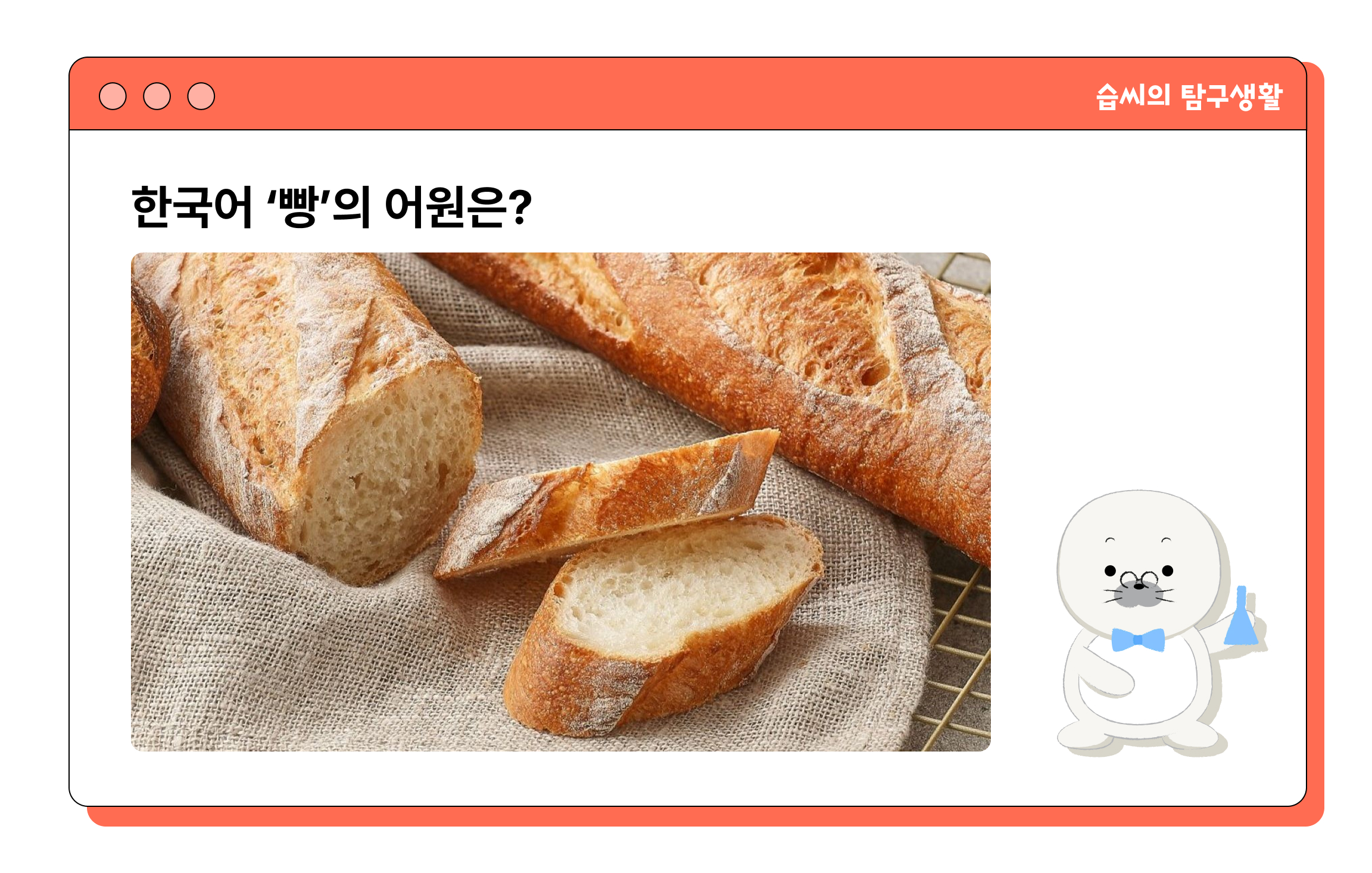 한국어 '빵'의 어원은?