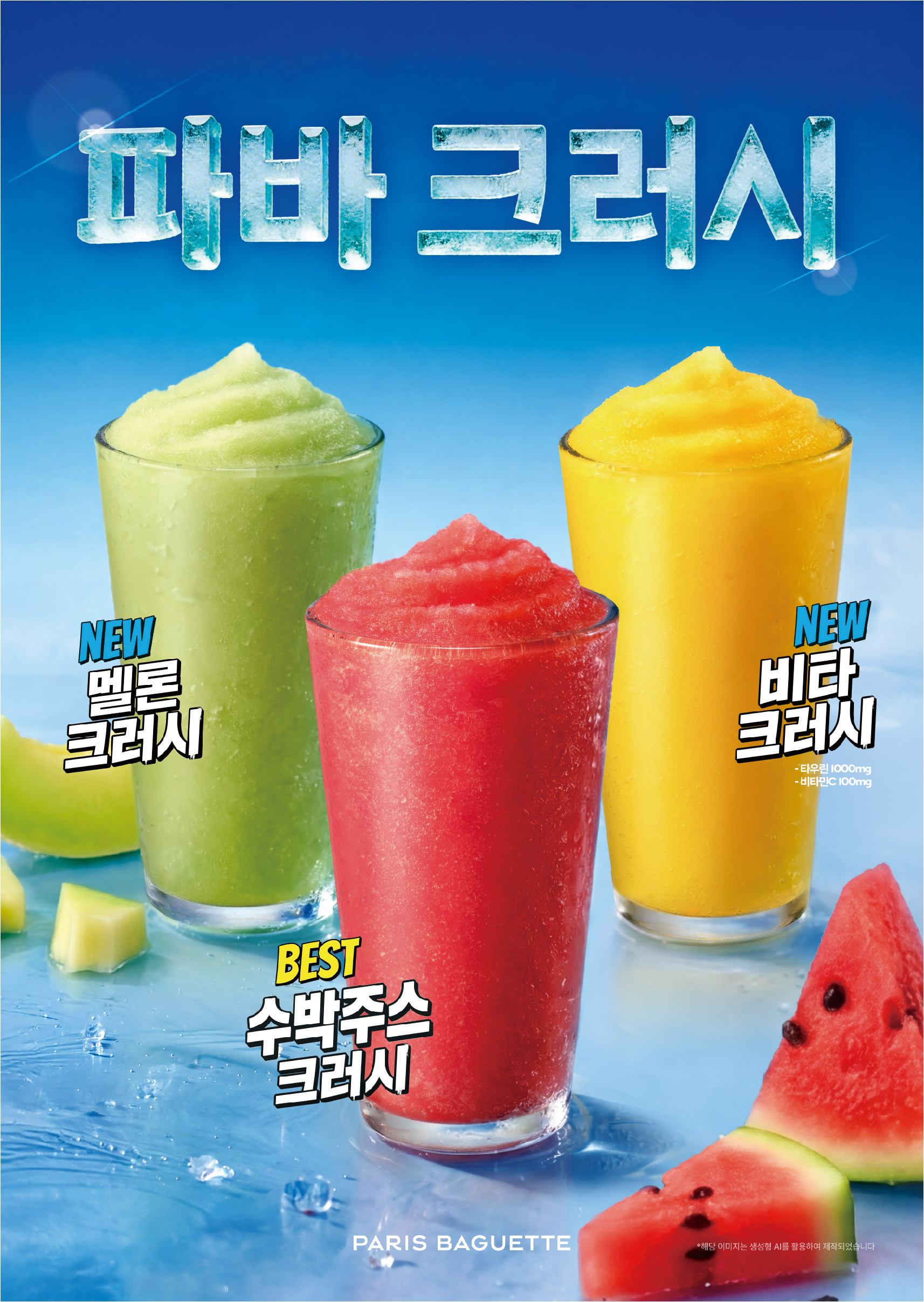 파리바게뜨, ‘파바 크러시’ 3종 출시