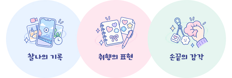 찰나의 기록, 취향의 표현, 손끝의 감각